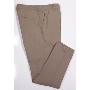 Outlier Mens Light Brown Nylon Stretch Flat Front Chino Pants Trousers 33x30